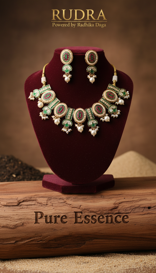 Pure Essence Kundan Choker Set