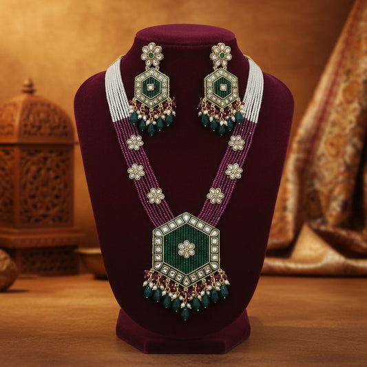 Kundan long set